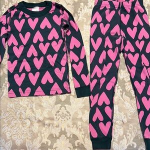 Hanna Andersson Pink Heart Pajama Set